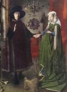 Jan Van Eyck The Italian kopmannen Arnolfini and his youngest wife some nygifta in home in Brugge oil painting picture wholesale